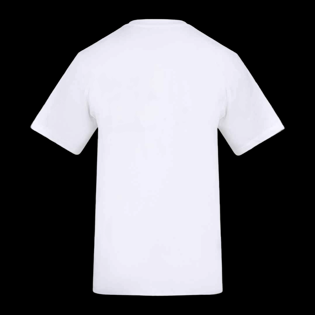 front logo black and white TEE