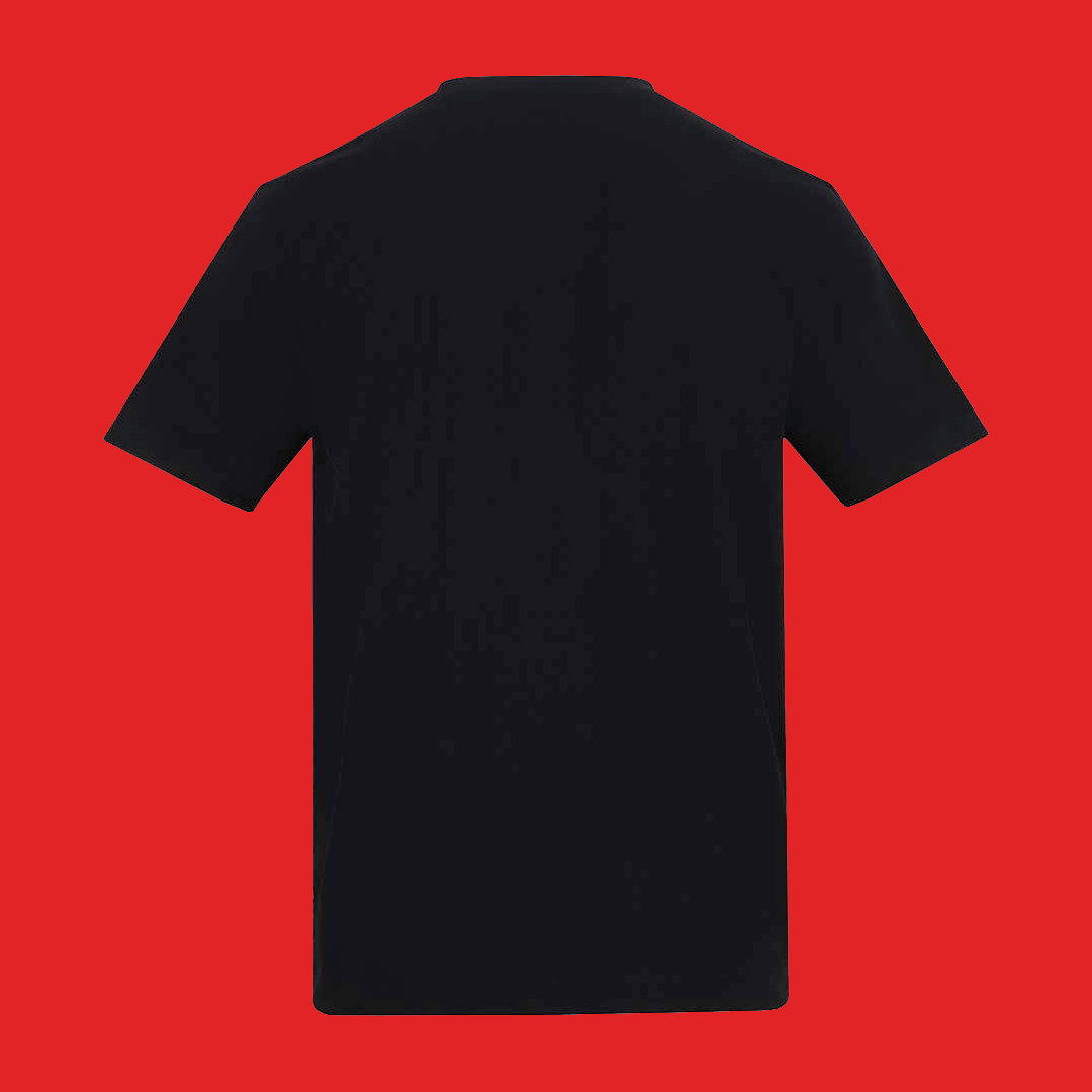front logo black and white TEE