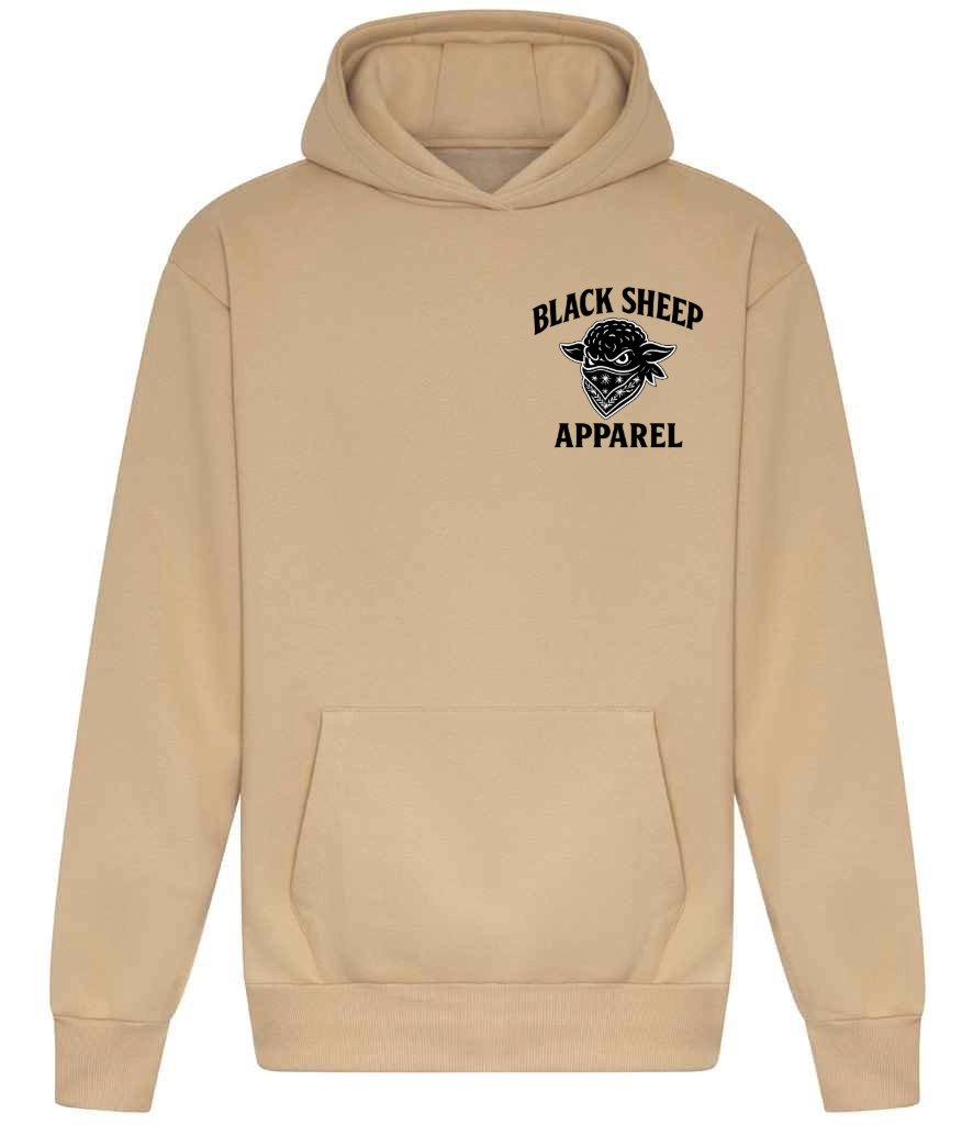 Black or Beige hood front print