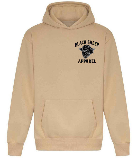 Black or Beige hood front print
