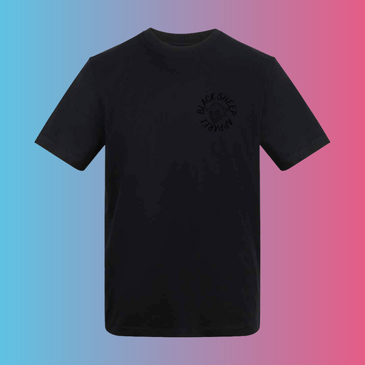STEALTH BLACK SHEEP TEE BLACK ON BLACK