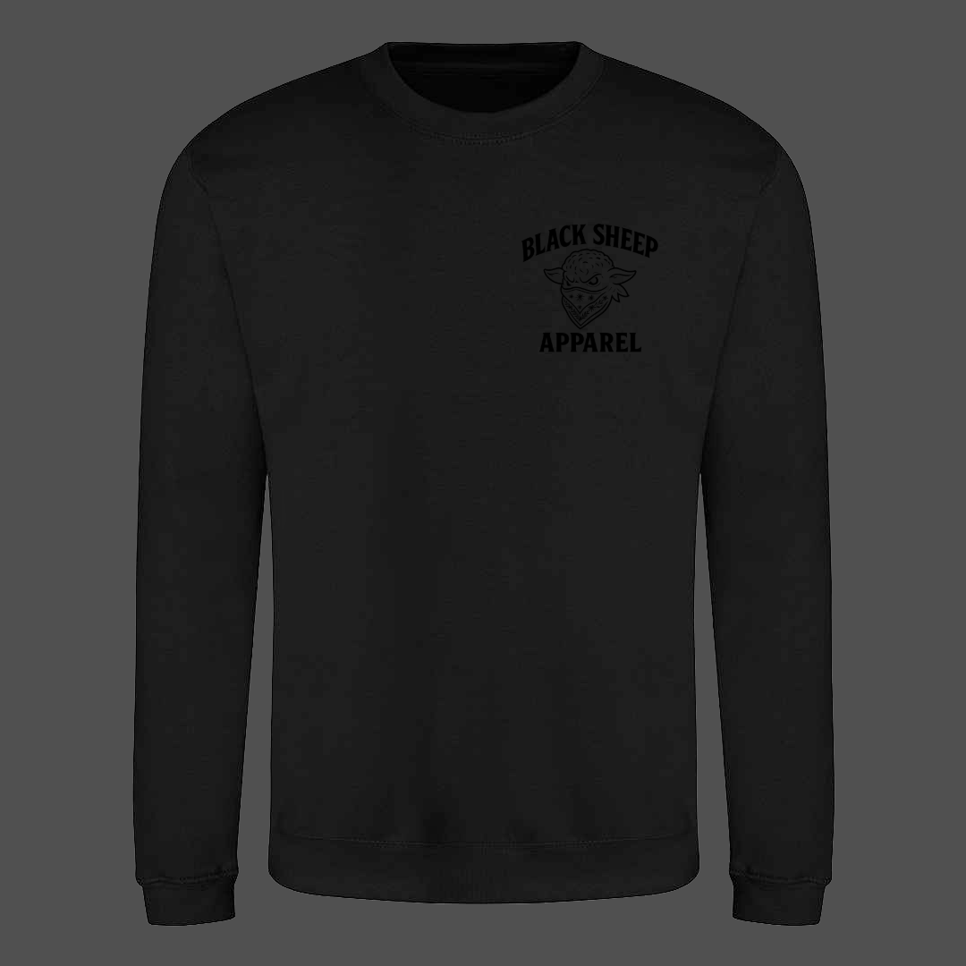 STEALTH SWEATSHIRT BLACK ON BLACK