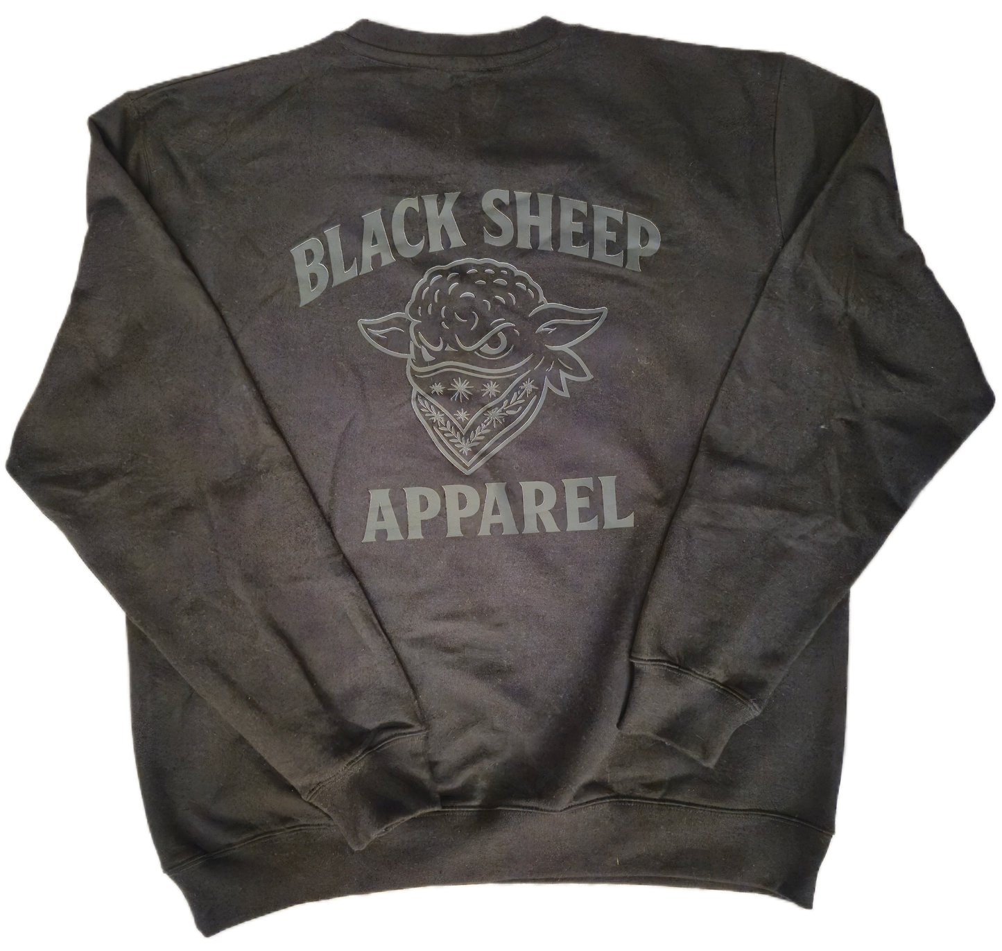 Sweatshirt black on black print