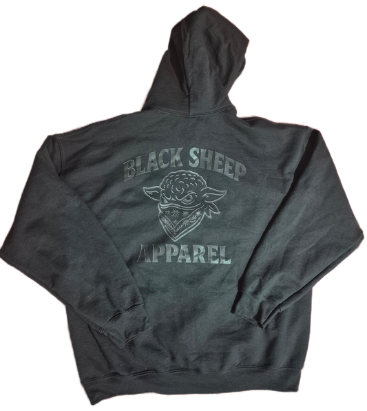Hoodie black on black