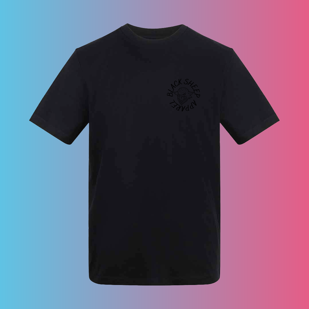 STEALTH BLACK SHEEP TEE BLACK ON BLACK