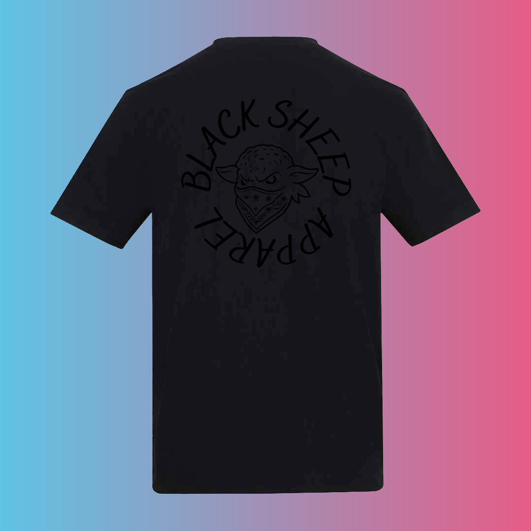 STEALTH BLACK SHEEP TEE BLACK ON BLACK
